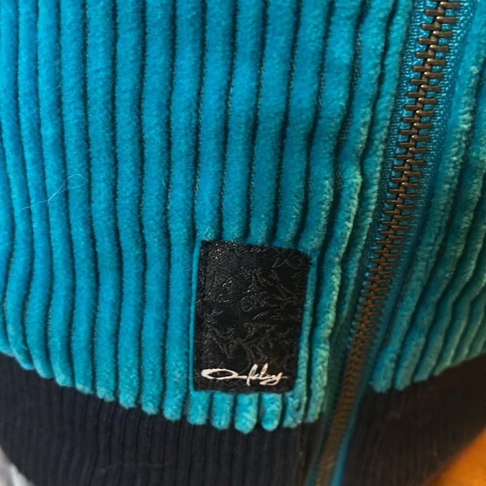 Vintage Oakley Size Small Quilted Corduroy aqua Jacket - Picture 5 of 14
